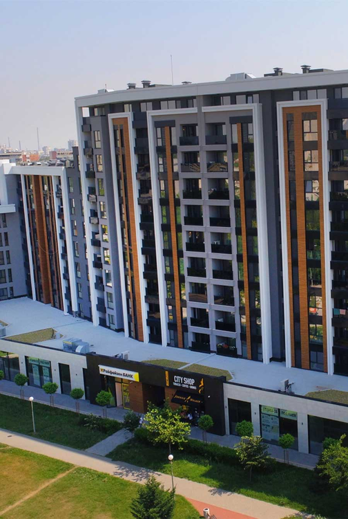 Fachada de edificio en Plovdiv