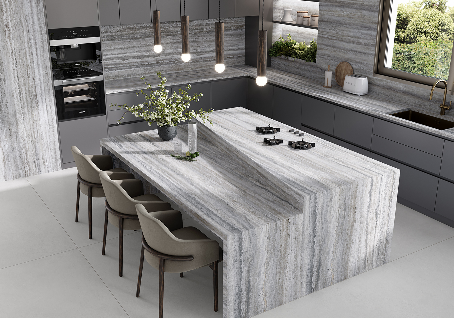 Travertino Silver